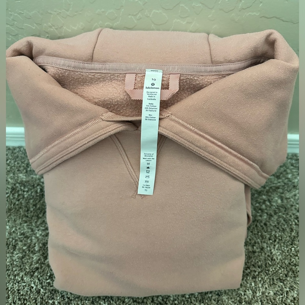 Lululemon - All Yours Hoodie.  Pink, sz 10, gently worn.